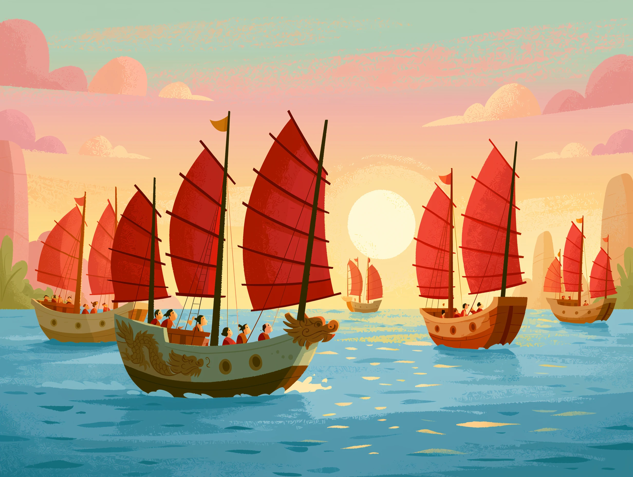 The Giant Treasure Ships